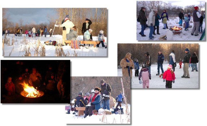 Dufferin Marsh Skating party - Collage
